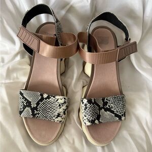Sorel Snake Print Sandals